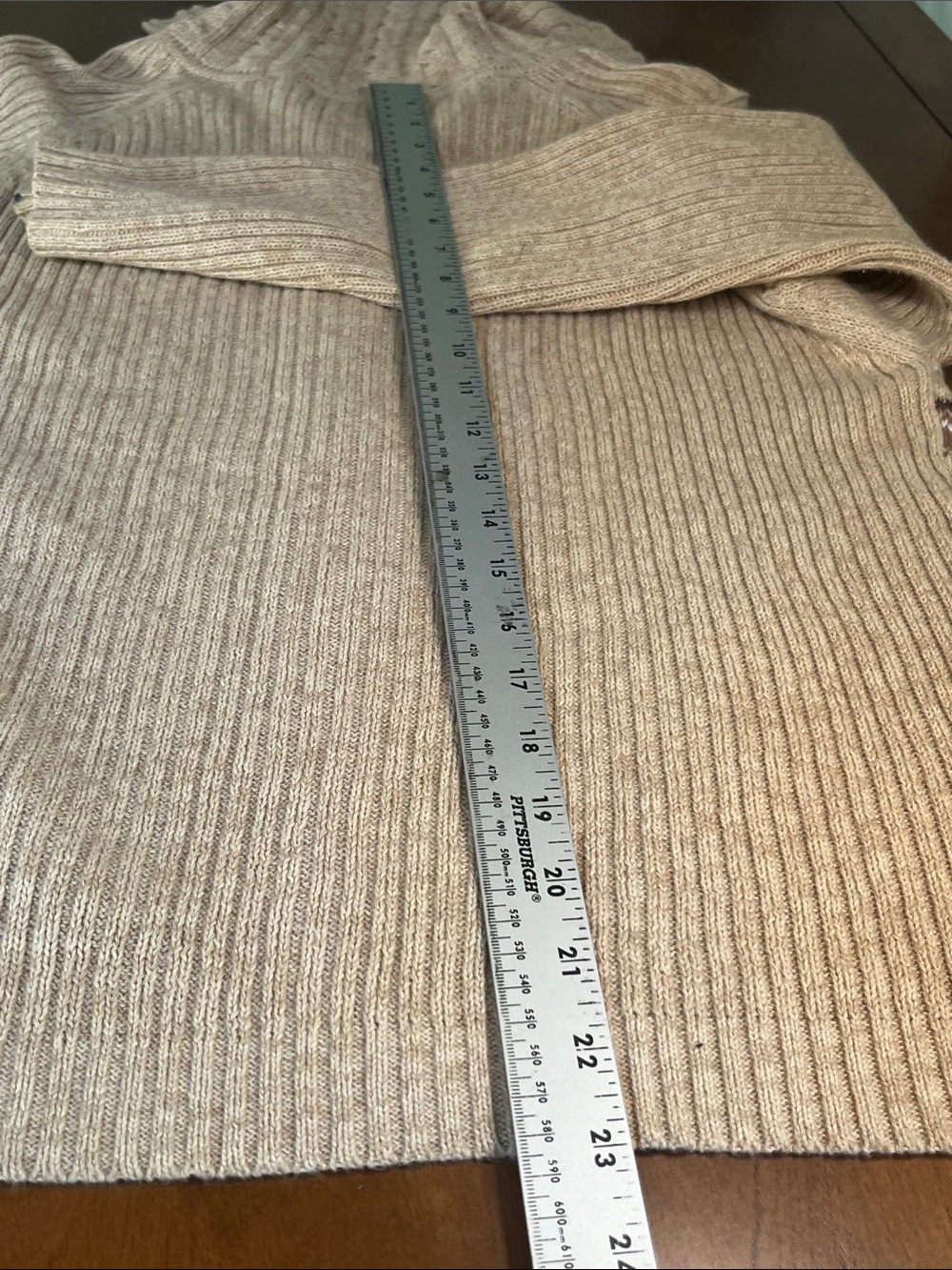 Tiara International Beige Fair Isle Zip Cardigan Sweater XL - Picture 7 of 7